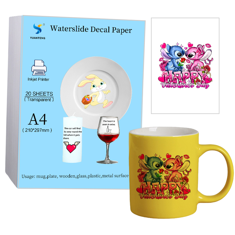 White Toner Transfer Paper - 20Sheets/Bag Blue Backing Water Transfer Paper