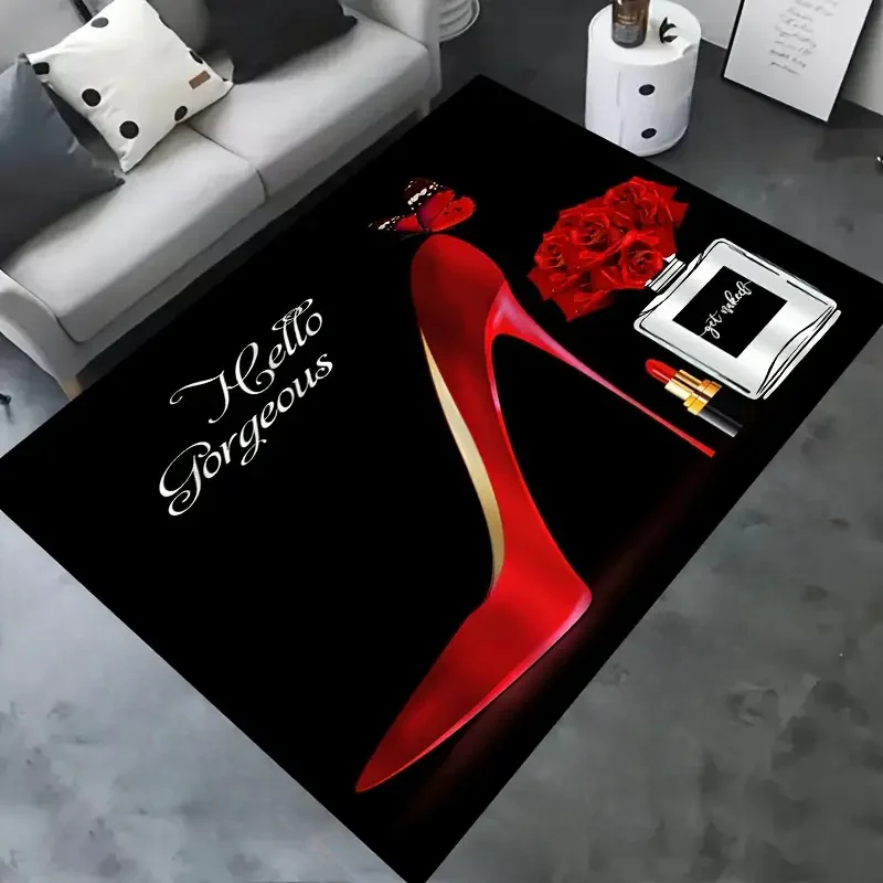 Red High Heel Print Area Rug,  - Commercial Printing Supplies Usa avaliação e preço