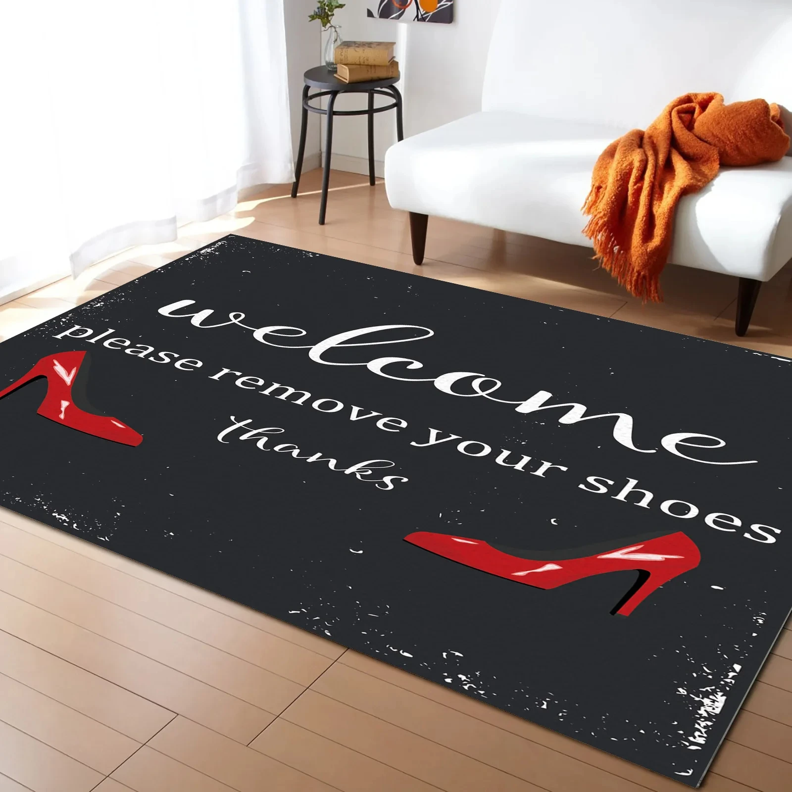 Red High Heel Print Area Rug,  - Commercial Printing Supplies Usa avaliação e preço
