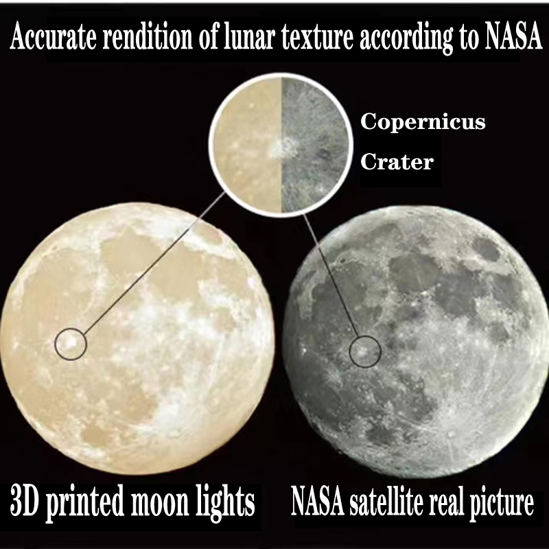 Creative 3D printed moon chand - Hall Commercial Printing avaliação e preço