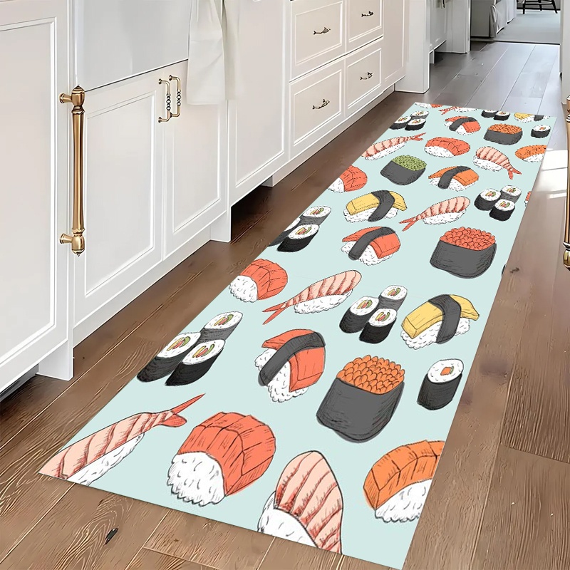 Cartoon Sushi Runner Rug Japan - Hall Commercial Printing avaliação e preço