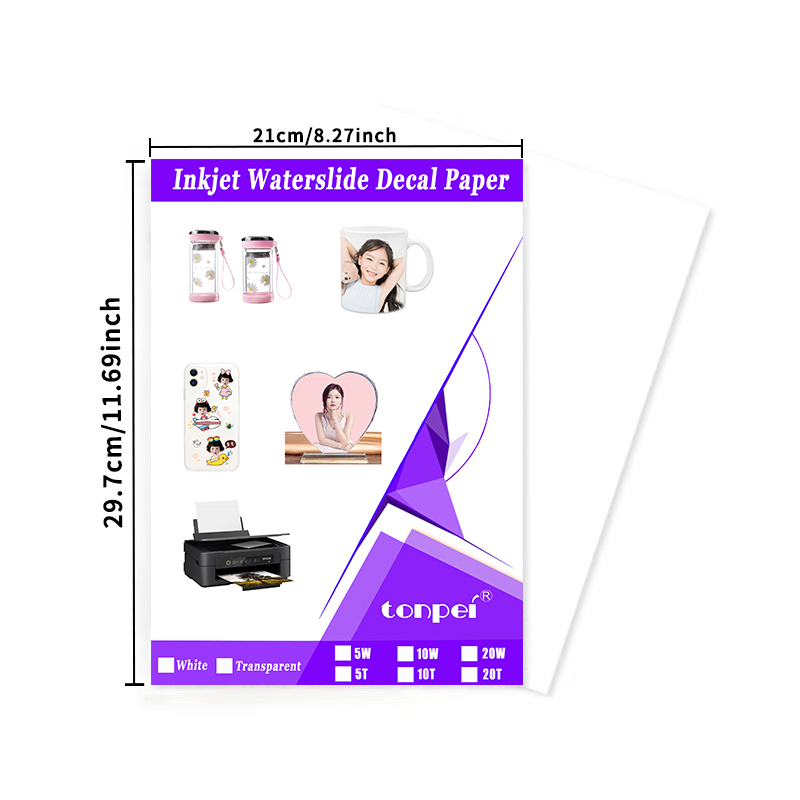 10/20Sheets A4 Inkjet Watersli - White Toner Transfer Paper avaliação e preço