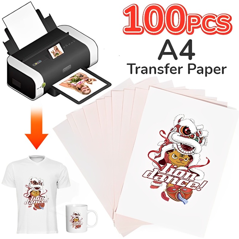 100-10Pcs A4 Sublimation Heat  - White Toner Transfer Paper avaliação e preço