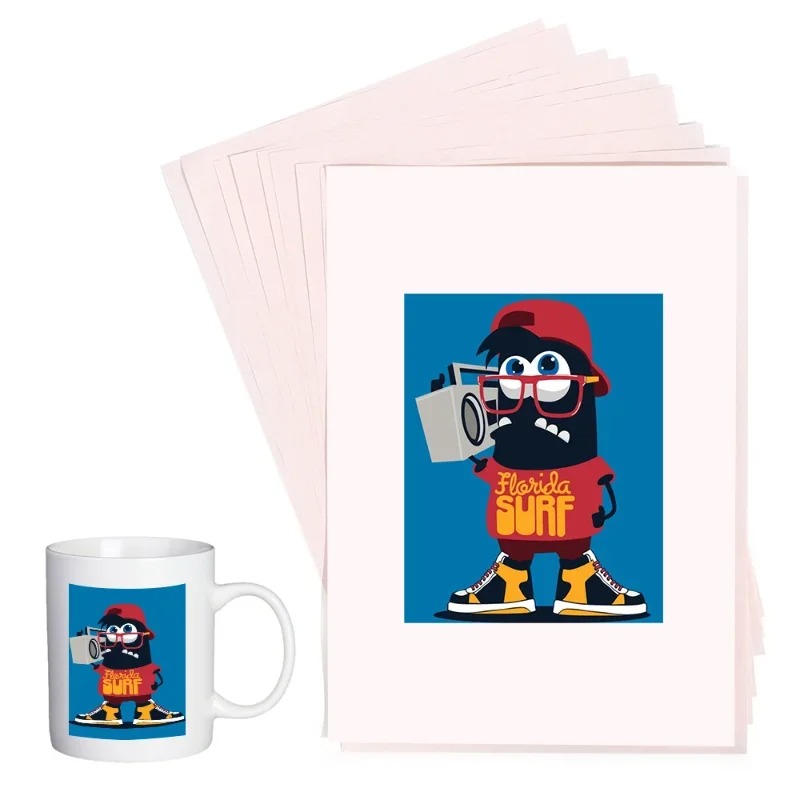 100-10Pcs A4 Sublimation Heat  - White Toner Transfer Paper avaliação e preço